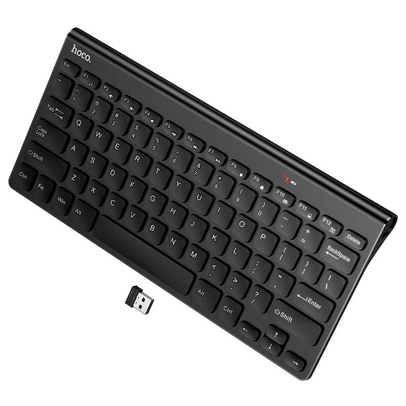 hoco GM70 2.4G Wireless Mini Keyboard 78 Keys Black