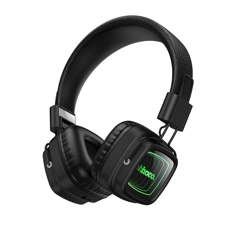 hoco W72 Wireless Headphones Abyss Mirror Lighting Effect Brown