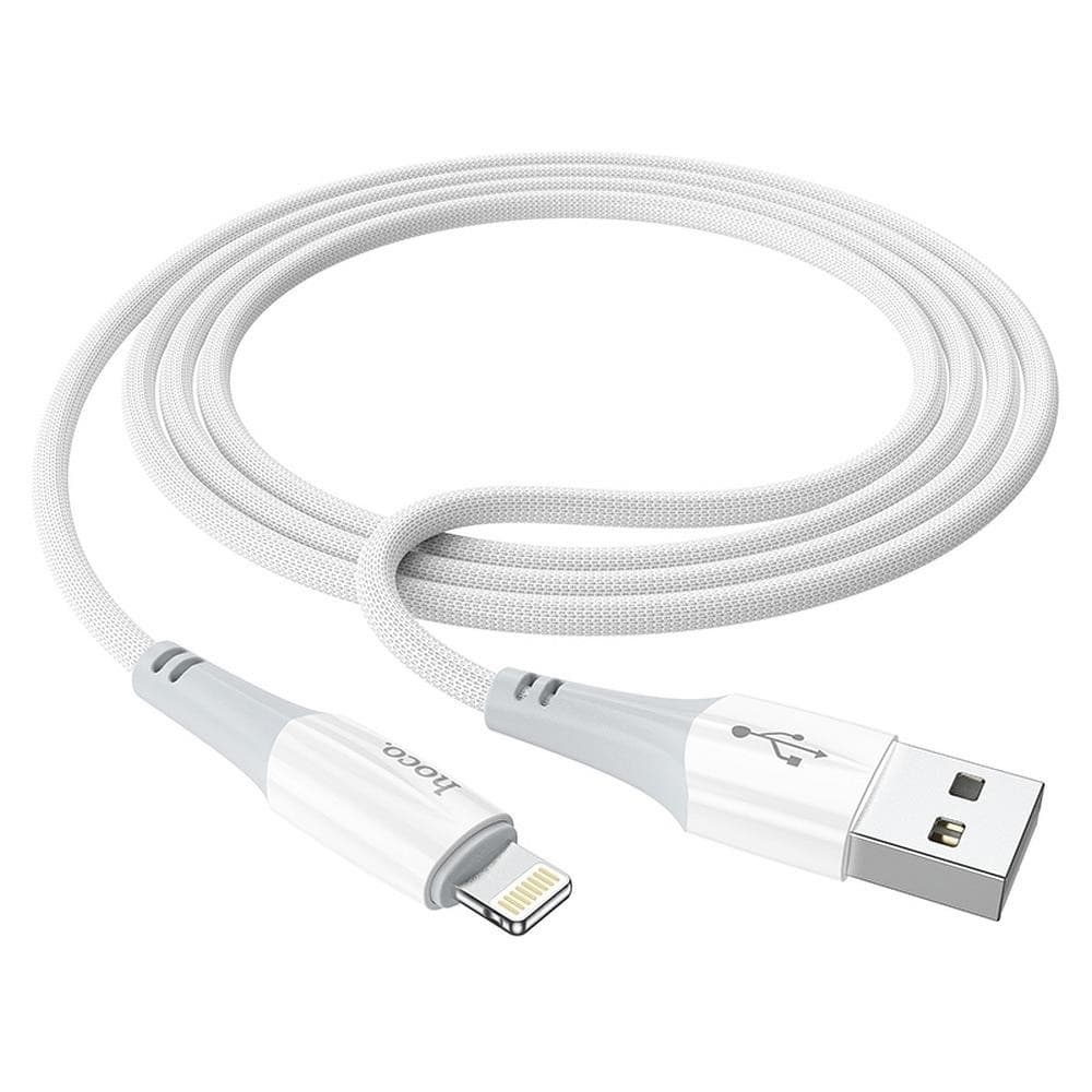 hoco X70 Ferry Charging Data Cable USB-A to Lightning 2.4A 1m White