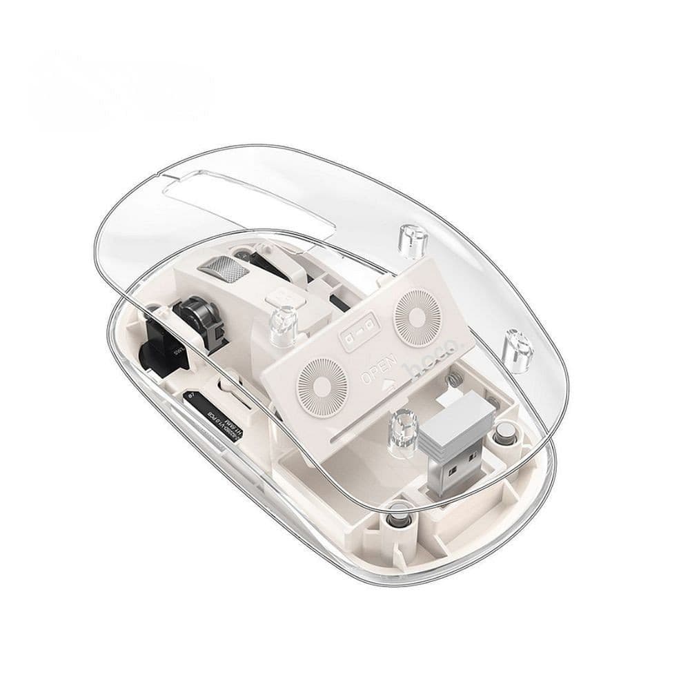 hoco GM29 Mysterious Dual-Mode Silent Wireless Mouse Crystals Space White