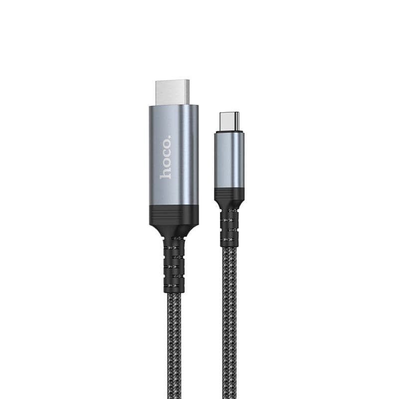 hoco UA43 USB-C to HDTV 4K Screen Mirroring Cable 1.8m Metal Gray