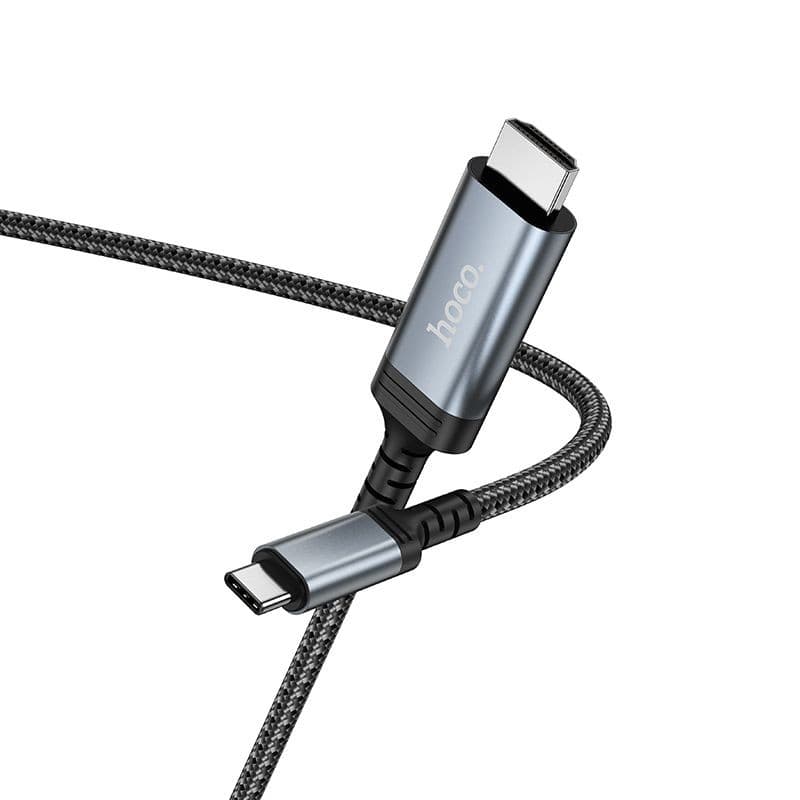 hoco UA43 USB-C to HDTV 4K Screen Mirroring Cable 1.8m Metal Gray