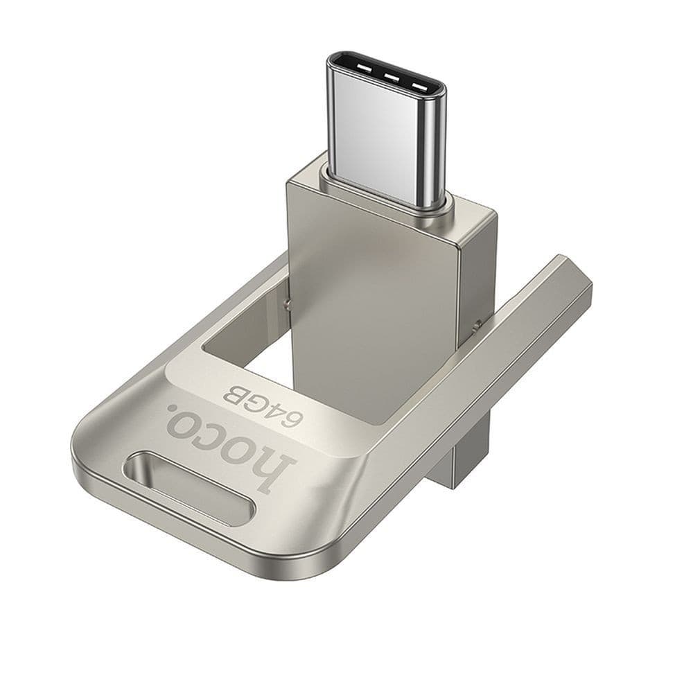 hoco UD16 Smart Rotating USB 3.0 Metal Flash Drive 32GB Silver