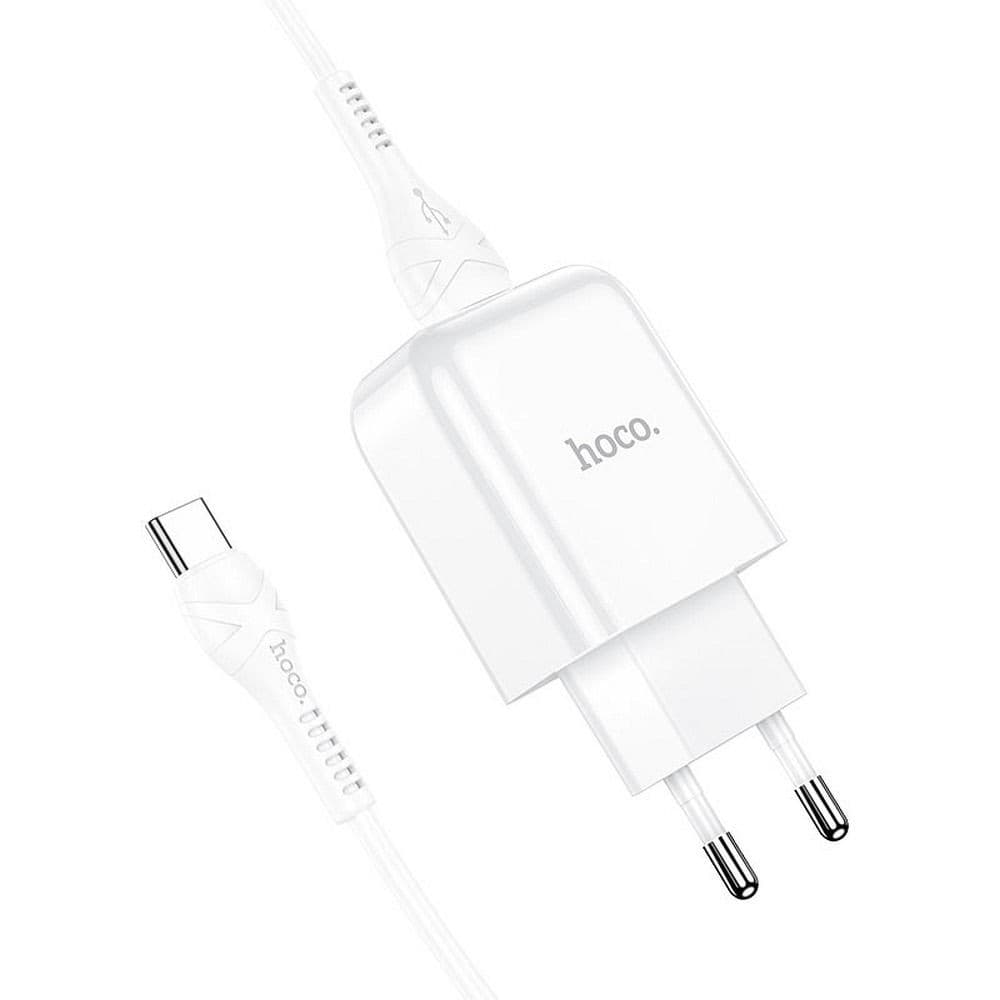 hoco N2 Vigour Single Port Safety Charger Set (Type-C, EU) White