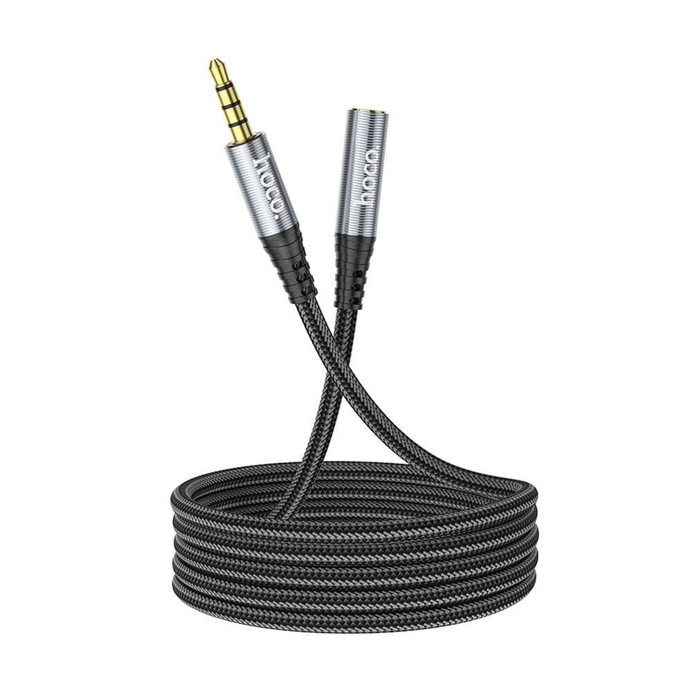hoco UPA20 3.5mm Audio Extension Cable Male to Female 1 m Metal Grey