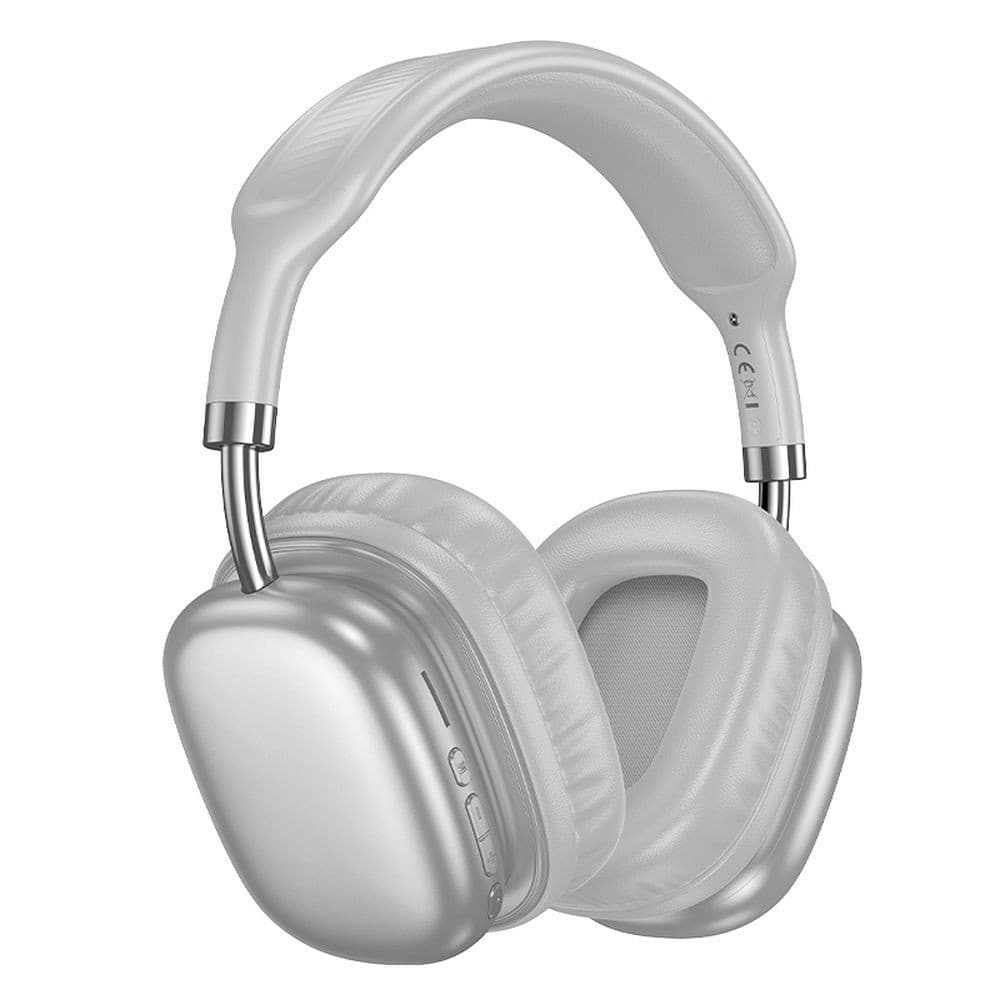 hoco W52 Excellent Sound Quality Wireless Bluetooth Over-Ear Headphones Silver