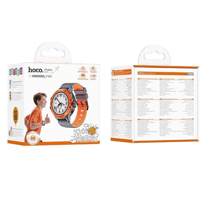 hoco Y107 Kids Smart Watch 4G Orange