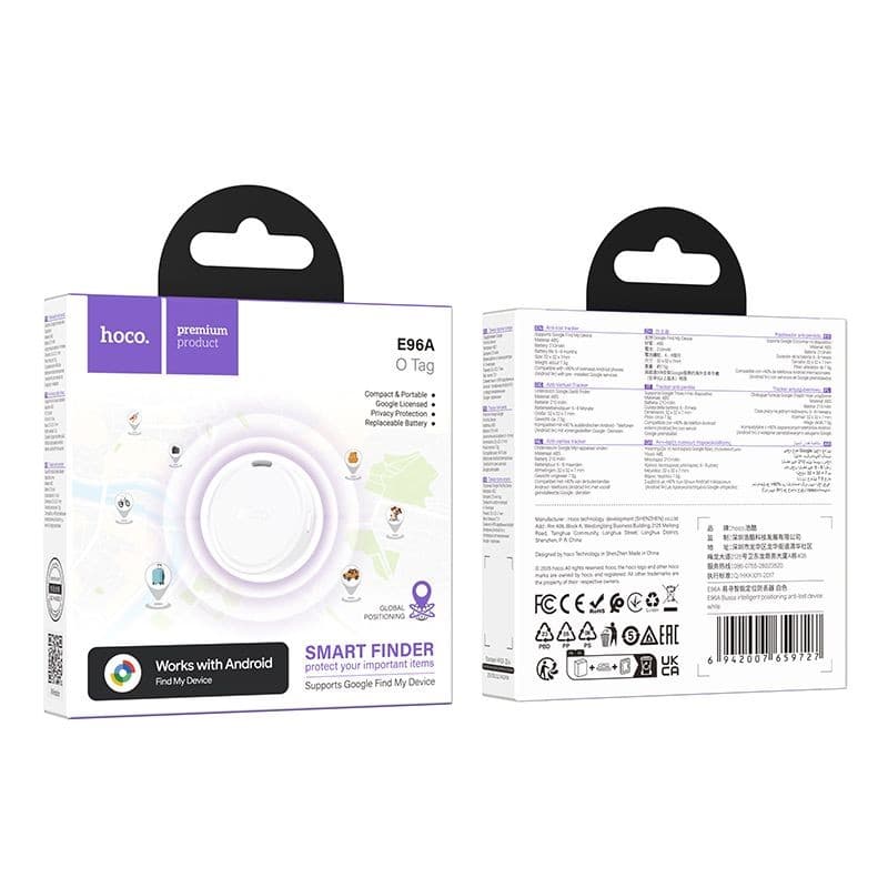 hoco E96A O Tag Smart Finder Anti-Lost Device for Android White