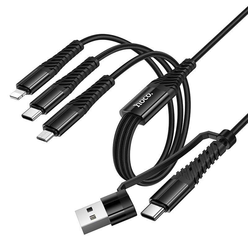 hoco X123 Victory 6-in-1 Charging Cable Black