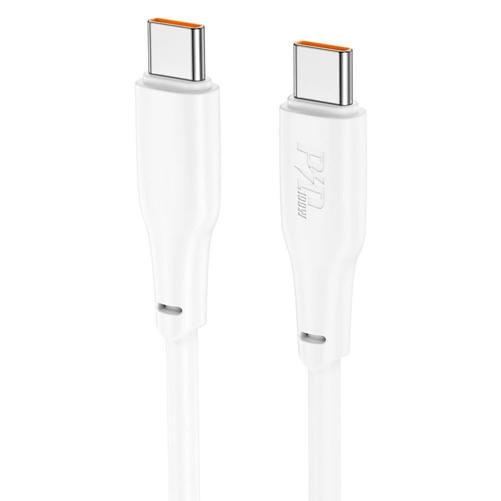 hoco X93 Force 100W USB-C to USB-C Fast Charging Data Cable 2m White