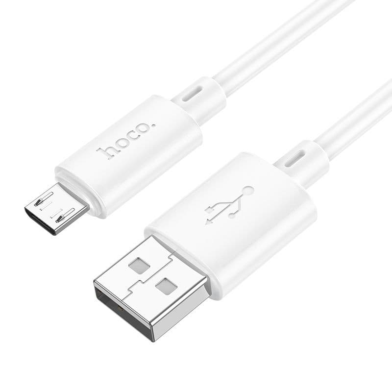 hoco X88 Gratified 2.4A USB-A to Micro USB Charging Data Cable 2m White
