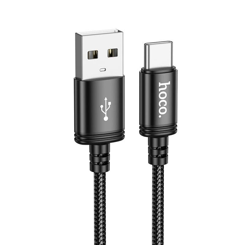 hoco X89 Wind 3A USB-A to USB-C Charging Data Cable 2m Black