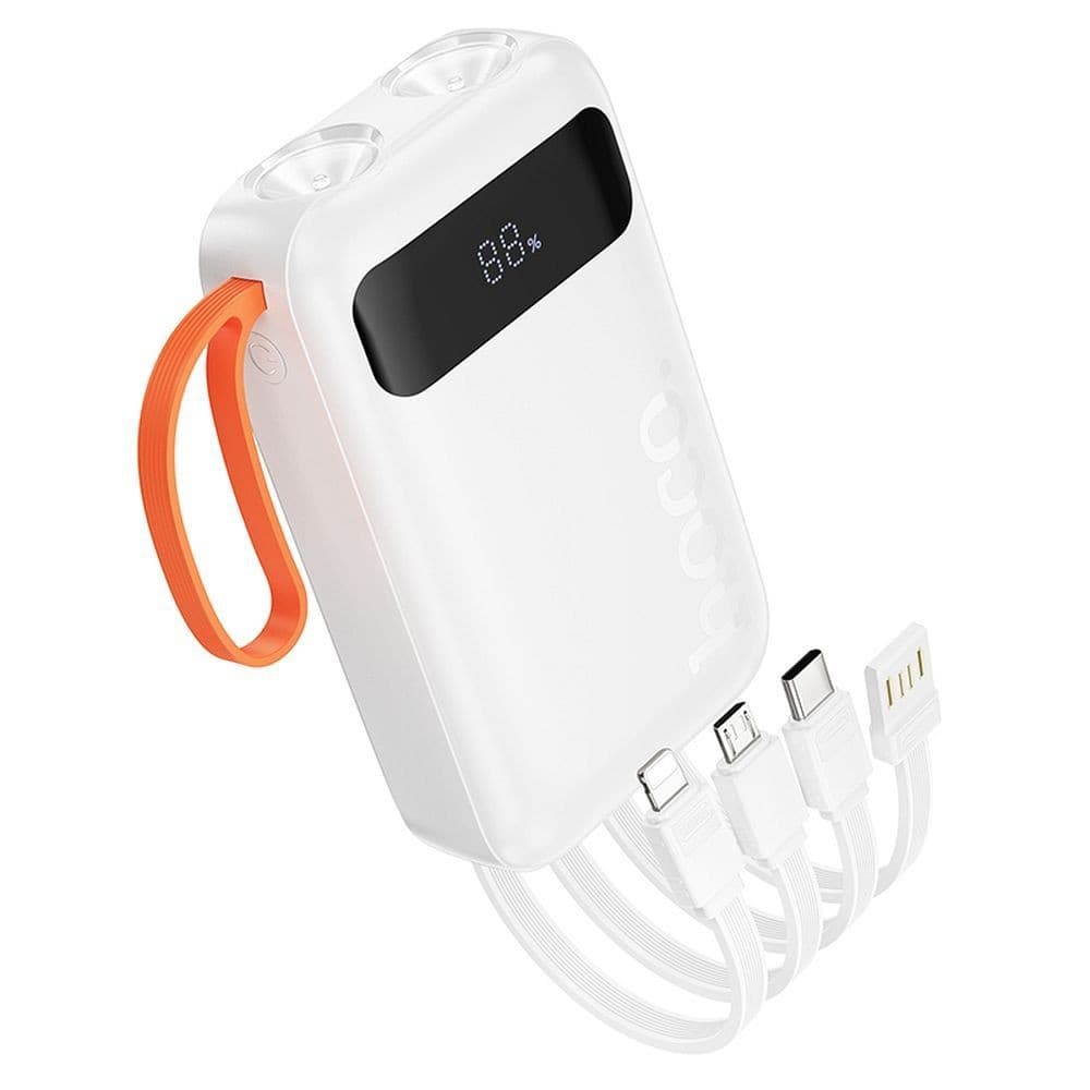 hoco J151 Dual Lighting Four-Cable Power Bank 10000mAh White
