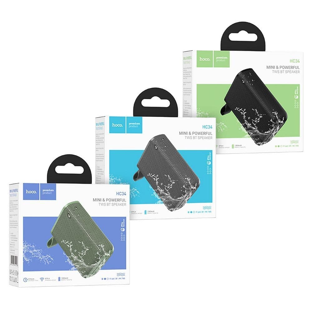 hoco HC34 Mini and Powerful TWS Bluetooth Speaker Black