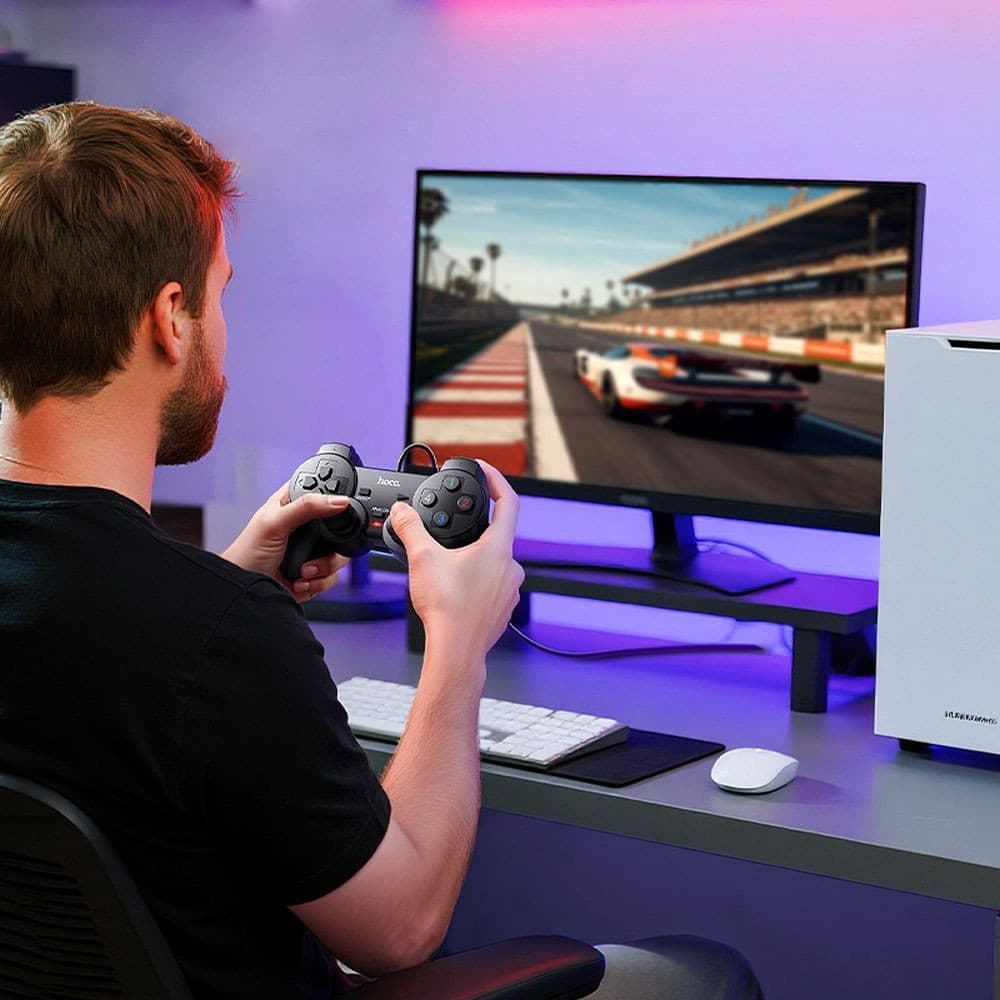 hoco GA3 Fast Link Wired Game Controller Black