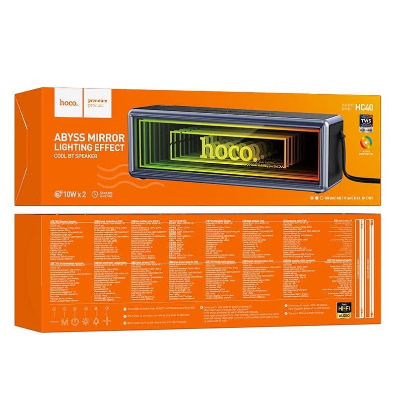 hoco HC40 Abyss Mirror Lighting Effect Bluetooth Speaker