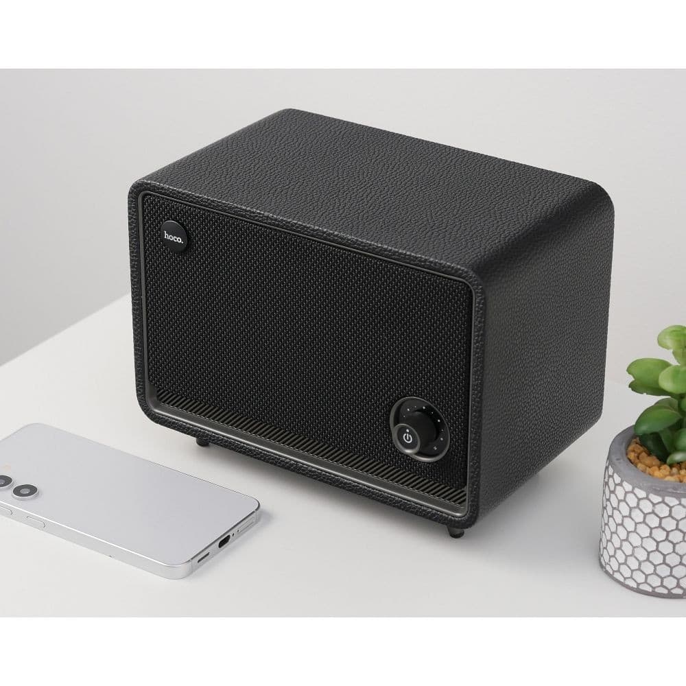 hoco BS65 Classic and Shock Sound Wooden Bluetooth Speaker Black