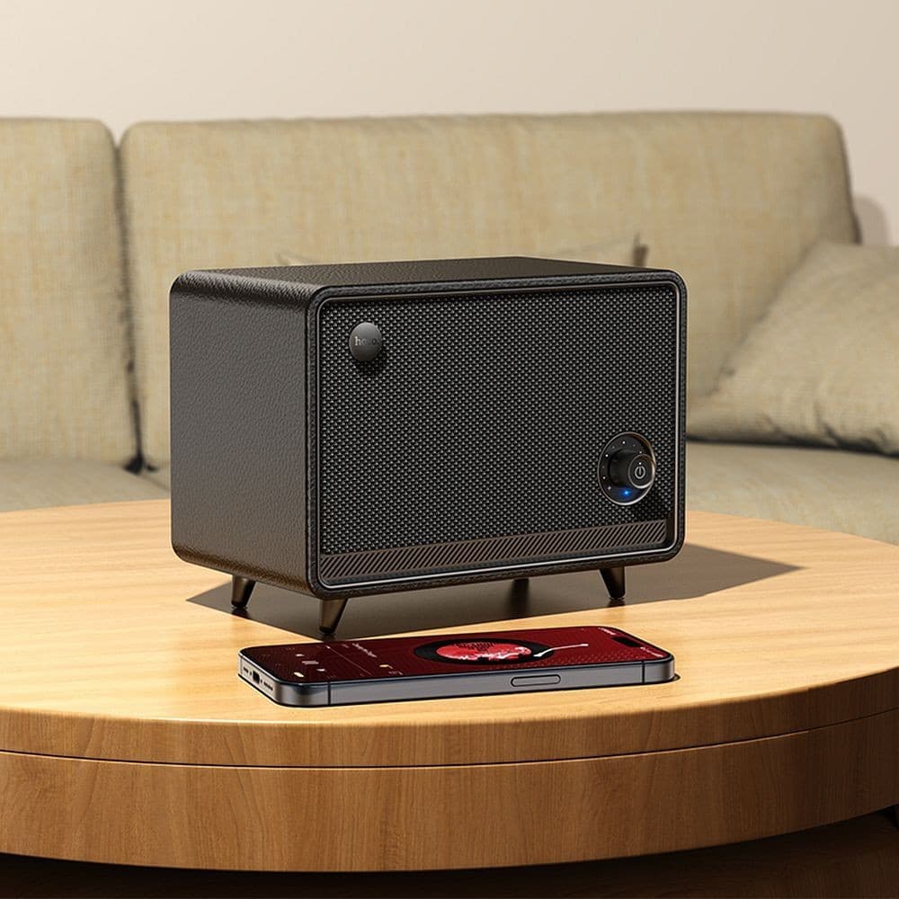 hoco BS65 Classic and Shock Sound Wooden Bluetooth Speaker Black