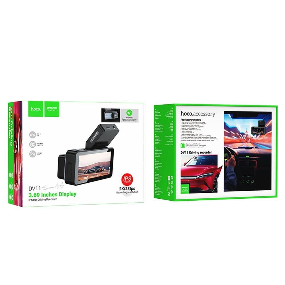 hoco DV11 Screen Display 2K IPS HD Driving Recorder