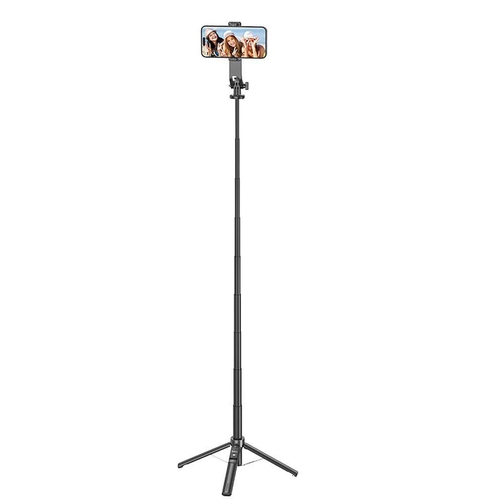 hoco K21 Stream 2-in-1 Quadropod Aluminium Alloy Live Streaming Bracket Black