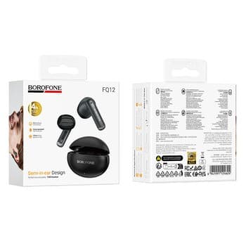 Borofone FQ12 Nice Semi-In-Ear TWS Bluetooth Headphones Black