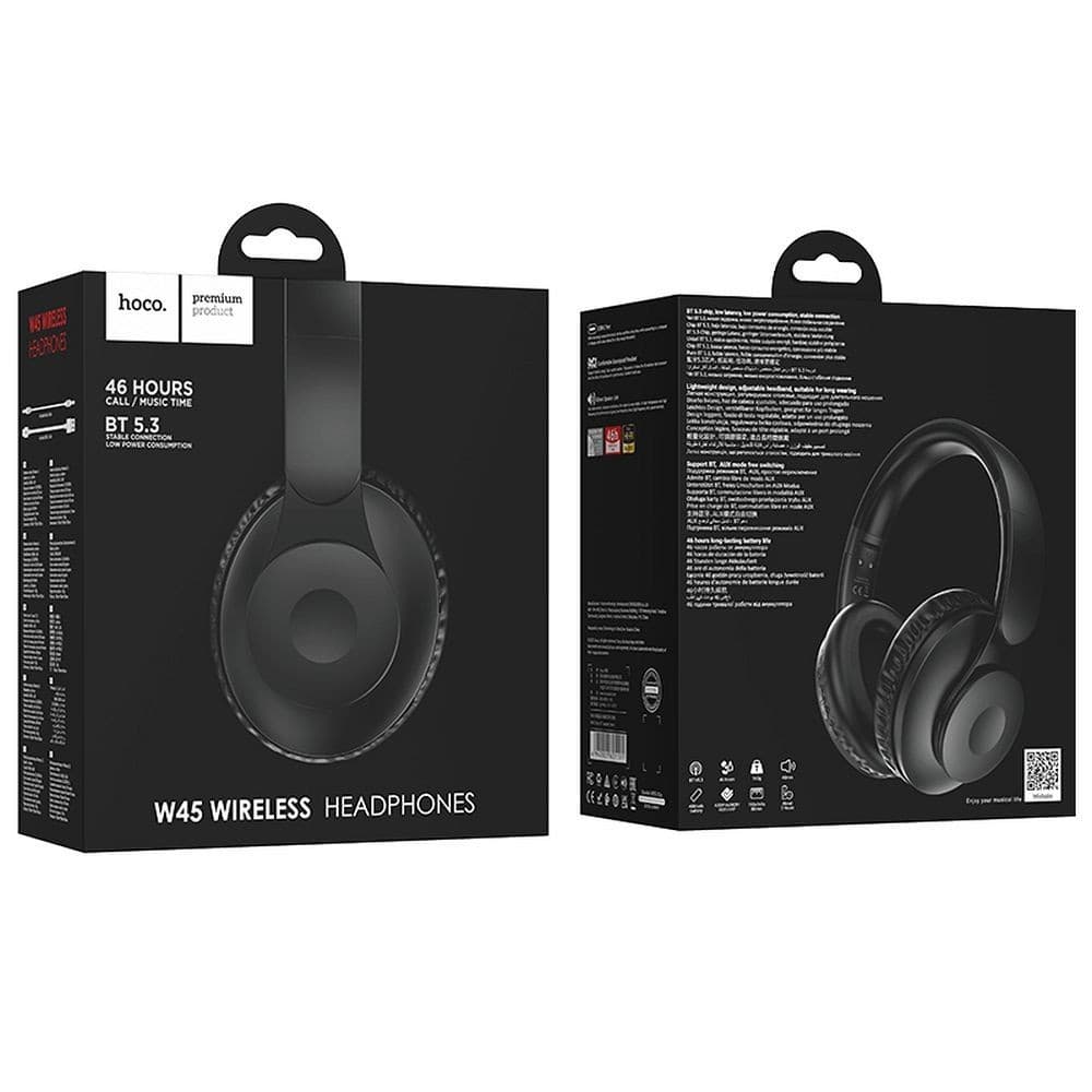 hoco W45 Enjoy Wireless Headphones 46 Hours Black