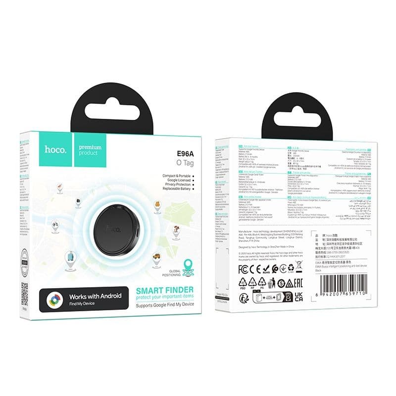 hoco E96A O Tag Smart Finder Anti-Lost Device for Android Black